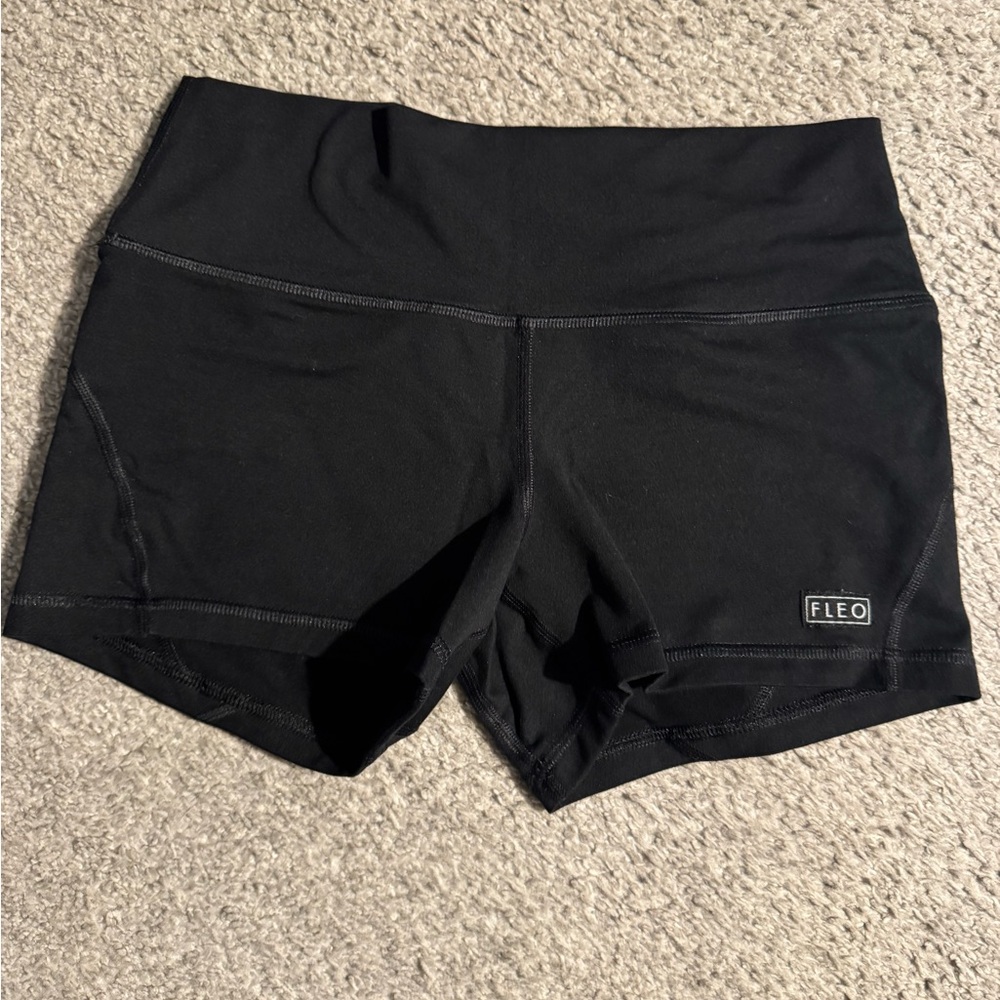 Fleo Black Athletic Shorts